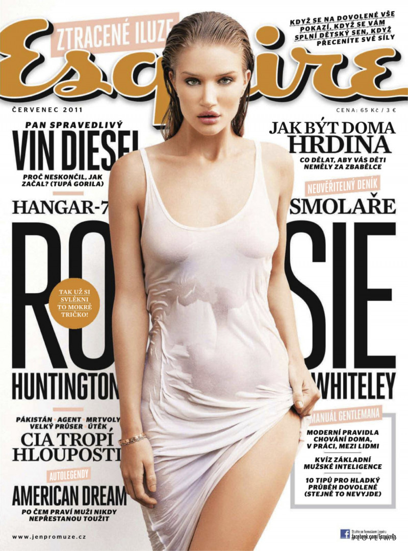 Rosie Huntington-Whiteley featured on the Esquire Czech cover from July 2011