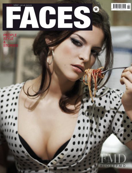 Anouk Manser featured on the FACES Magazine cover from March 2009