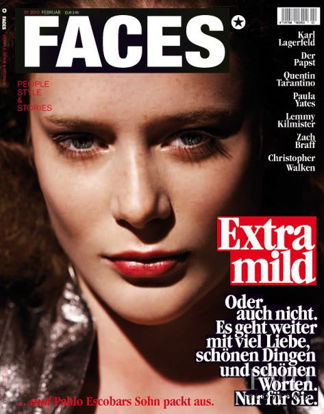 Leona Sigrist featured on the FACES Magazine cover from February 2010