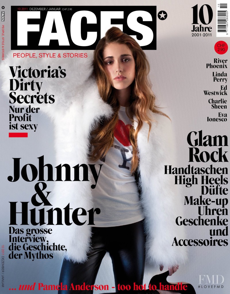 Anna C. featured on the FACES Magazine cover from December 2011