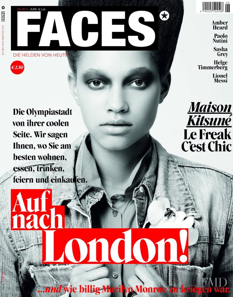 Josina Monteiro featured on the FACES Magazine cover from June 2012