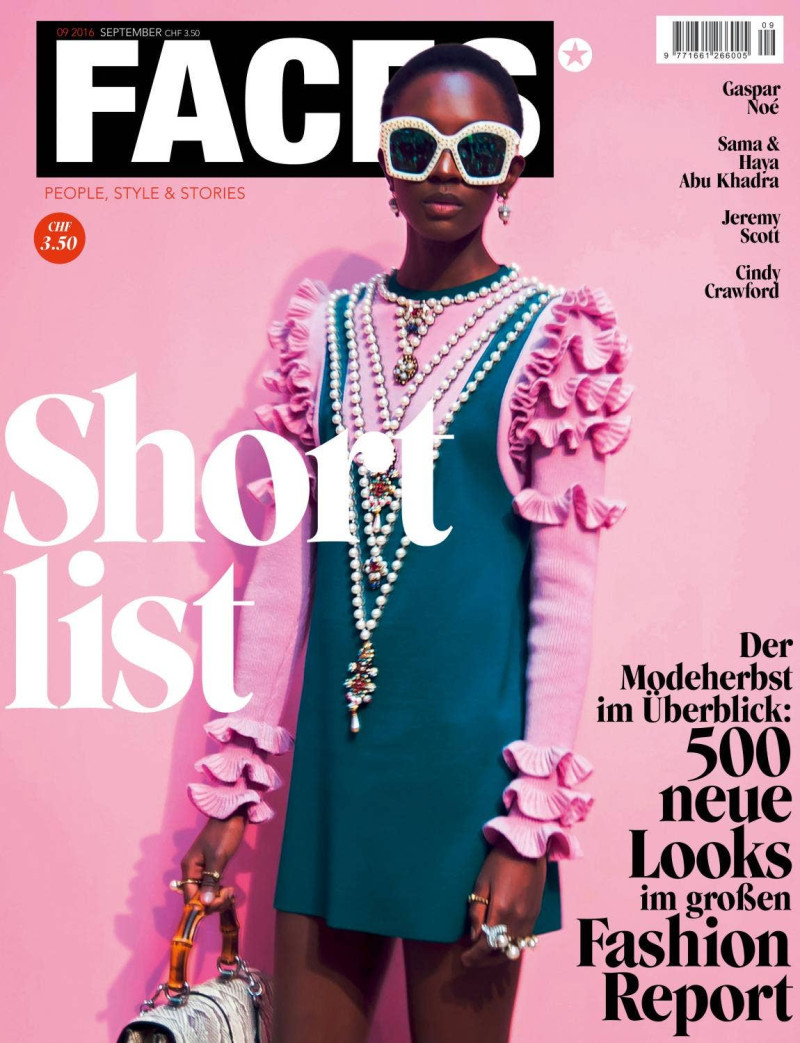 Nicole Atieno featured on the FACES Magazine cover from September 2016