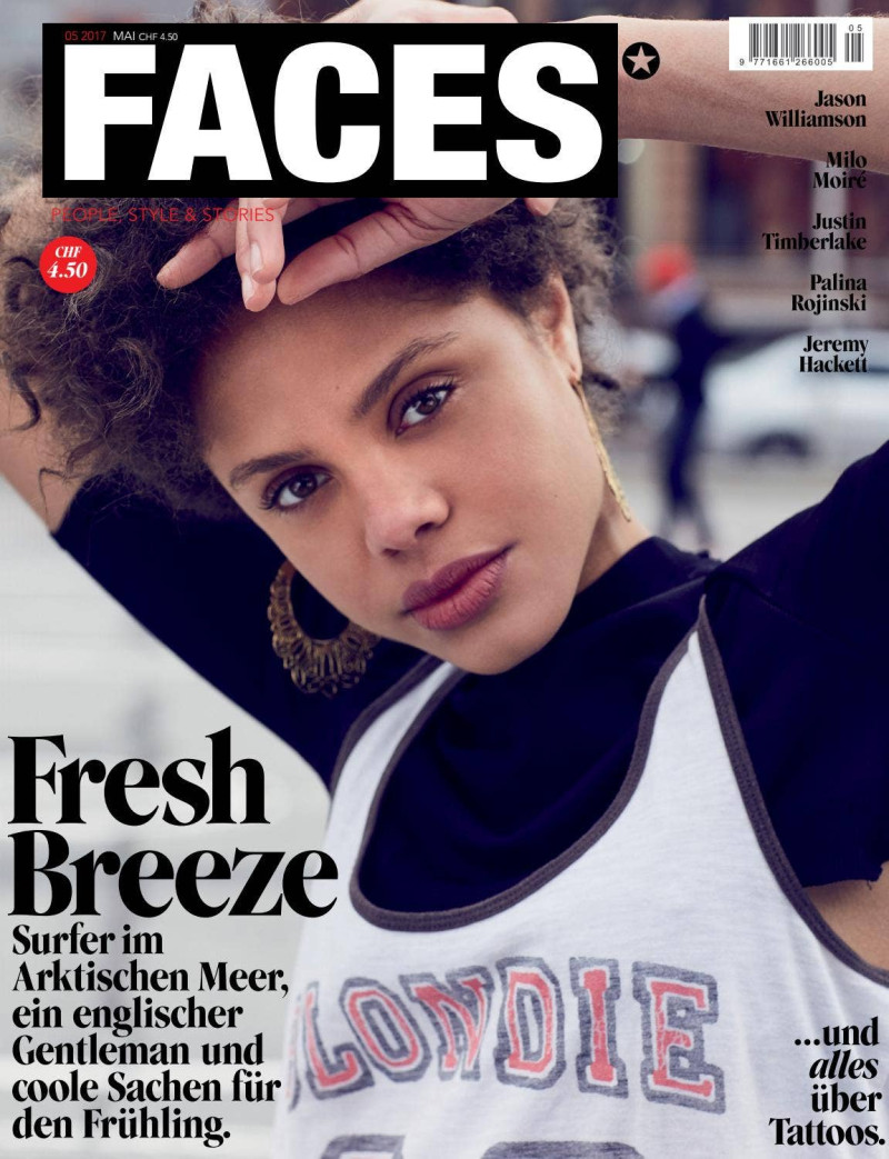 Grey featured on the FACES Magazine cover from May 2017