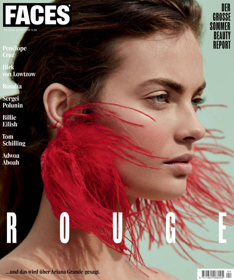 Moa Aberg featured on the FACES Magazine cover from April 2019