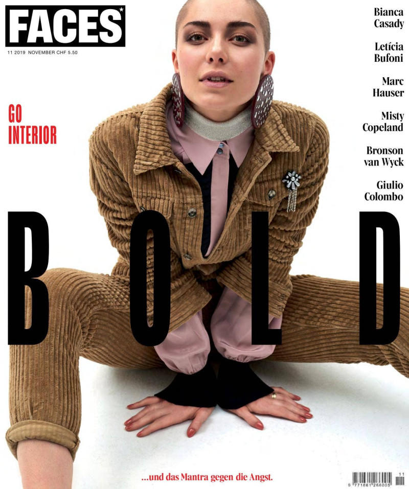 Elli Schwenk featured on the FACES Magazine cover from November 2019