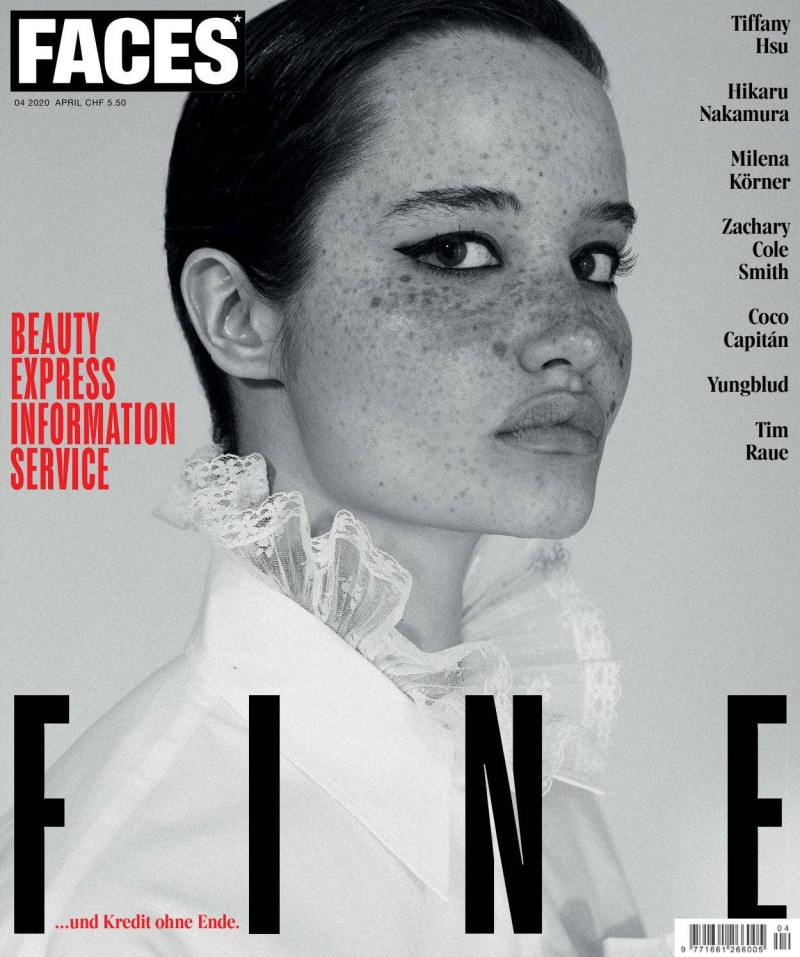 Aimee Landais featured on the FACES Magazine cover from April 2020