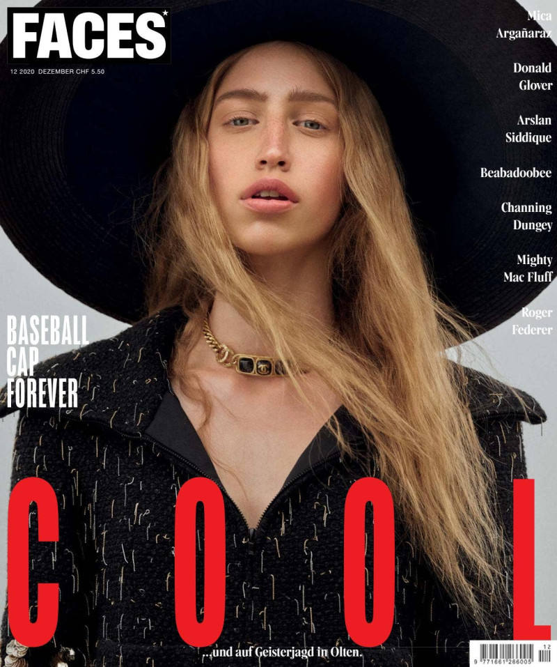 Maja Holm featured on the FACES Magazine cover from December 2020