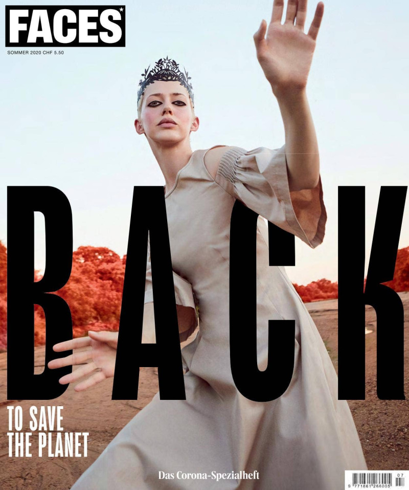 Jessie Chrichton featured on the FACES Magazine cover from June 2020