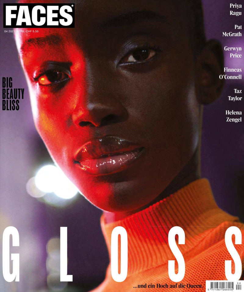 Maty Fall Diba featured on the FACES Magazine cover from April 2021