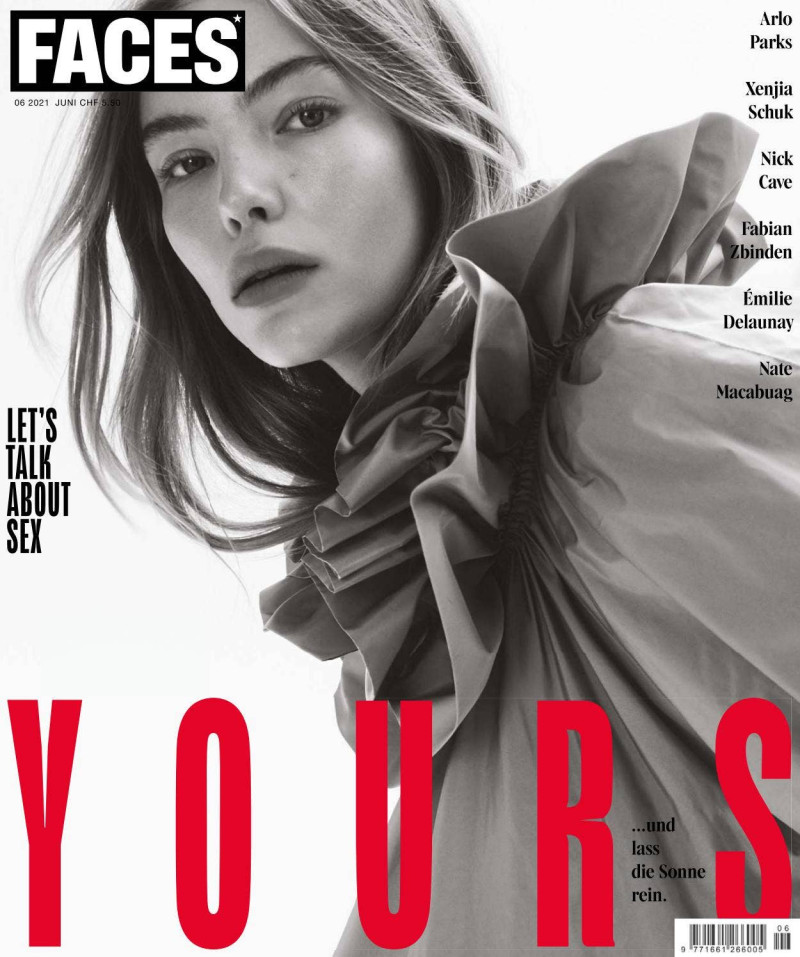 Rosaly Johannah featured on the FACES Magazine cover from June 2021