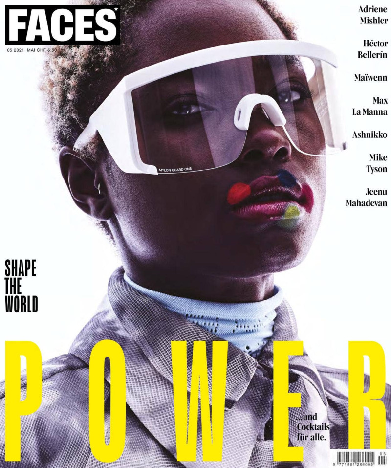 Marie-Julienne Biayi Noguera featured on the FACES Magazine cover from May 2021