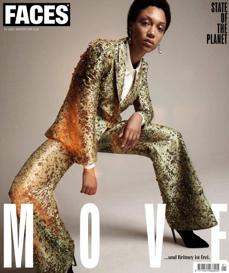 Sherryla featured on the FACES Magazine cover from January 2022