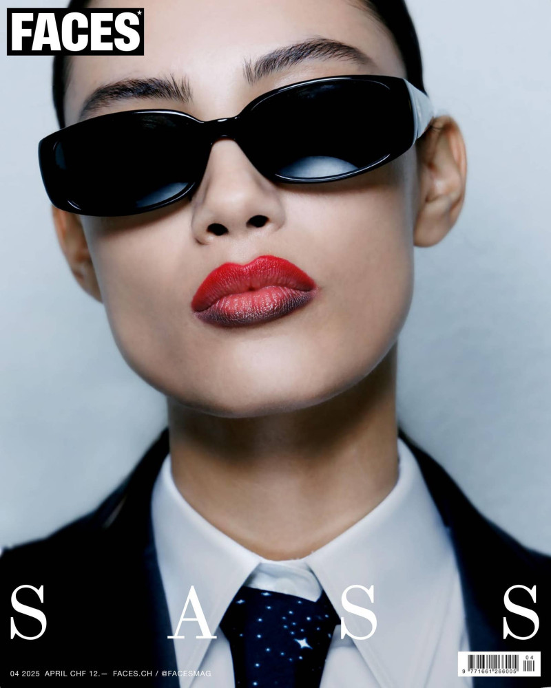 Chaima Ameziane featured on the FACES Magazine cover from April 2025
