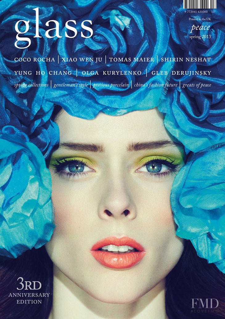 Coco Rocha featured on the Glass UK cover from March 2013