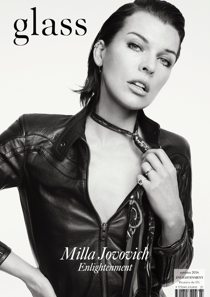 Milla Jovovich featured on the Glass UK cover from September 2016