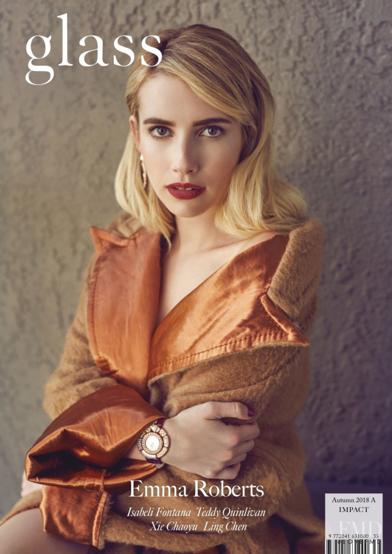 Emma Roberts featured on the Glass UK cover from October 2018