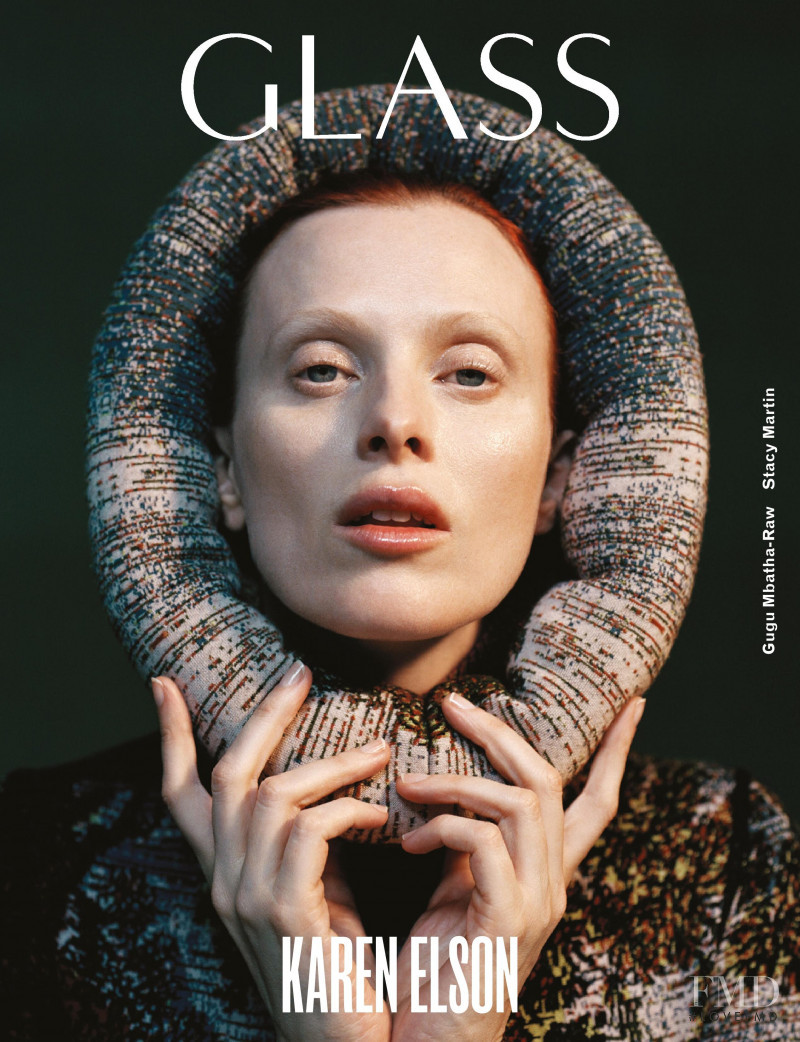 Karen Elson featured on the Glass UK cover from December 2021