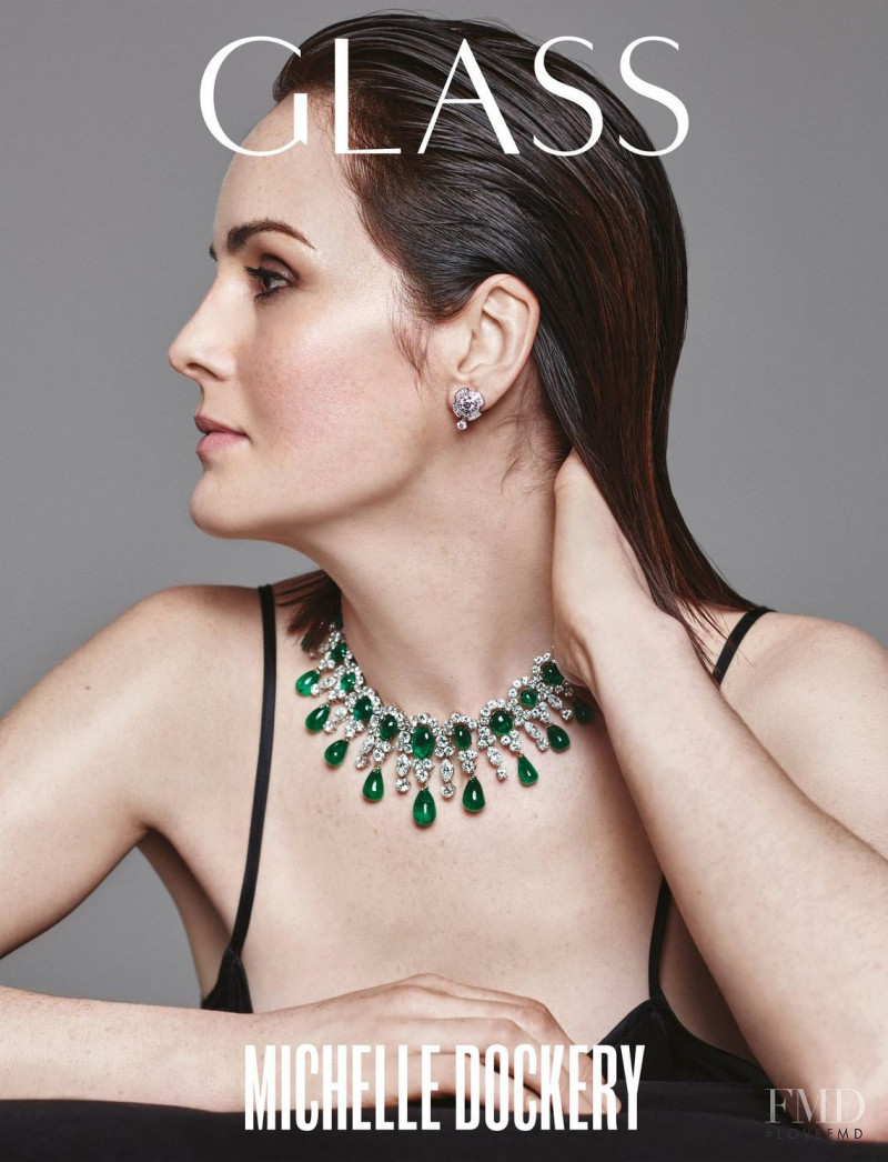 Michelle Dockery featured on the Glass UK cover from February 2022
