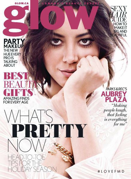 Aubrey Plaza featured on the Glow cover from January 2014
