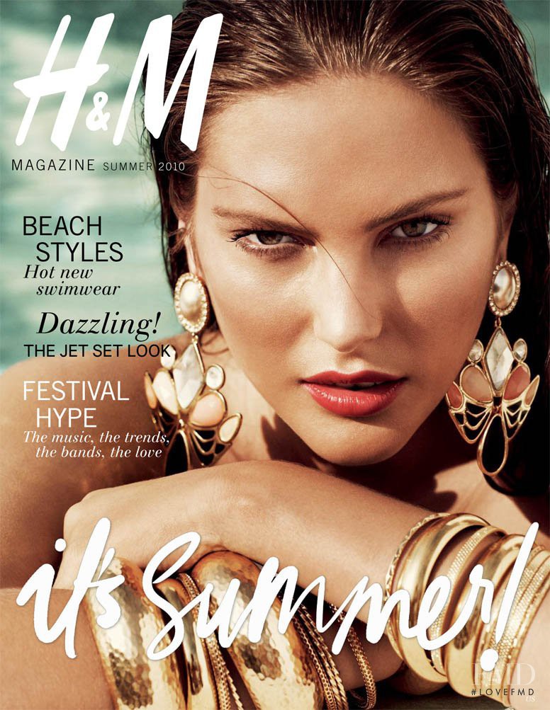 Catherine McNeil featured on the H&M Magazine cover from June 2010