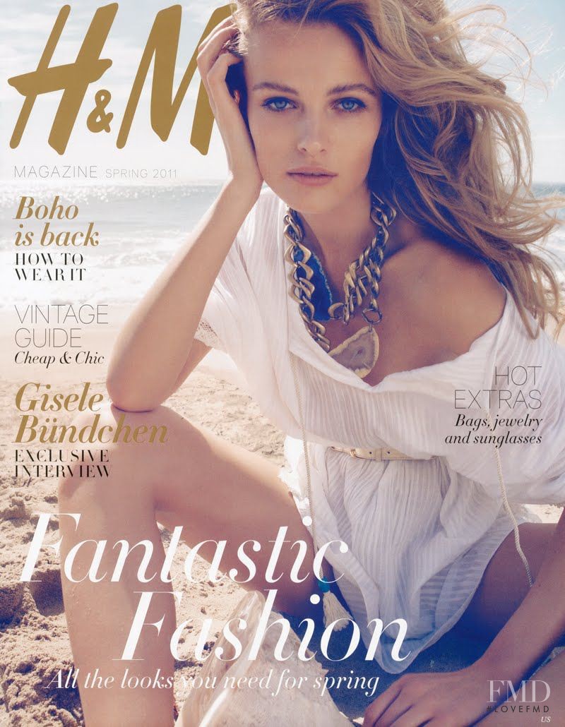 Edita Vilkeviciute featured on the H&M Magazine cover from March 2011