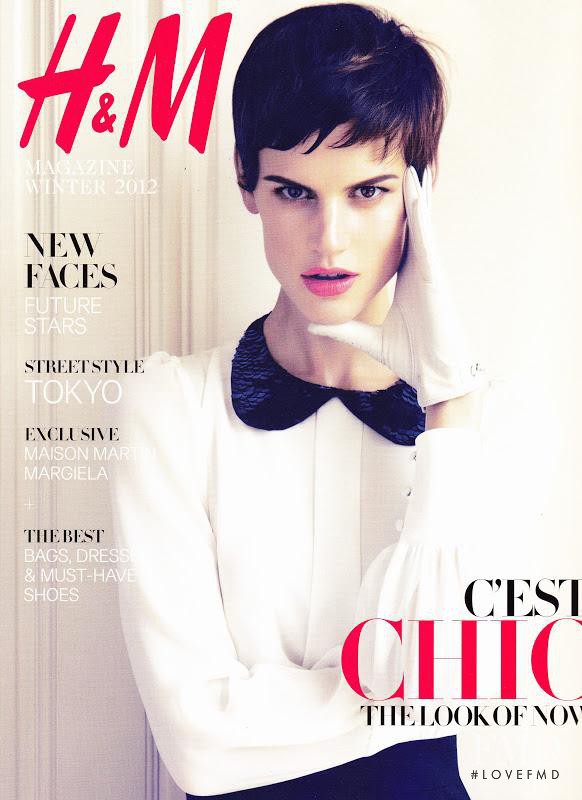 Saskia de Brauw featured on the H&M Magazine cover from December 2012