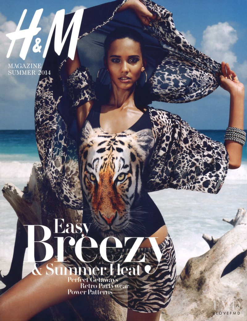 Cora Emmanuel featured on the H&M Magazine cover from June 2014