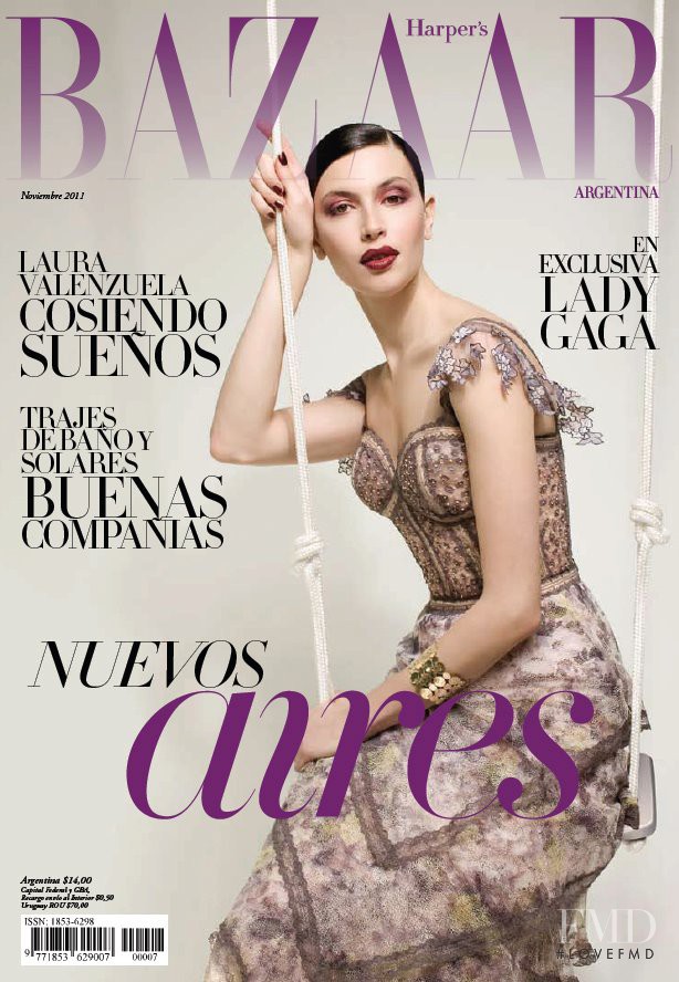 Sabrina Ioffreda featured on the Harper\'s Bazaar Argentina cover from November 2011