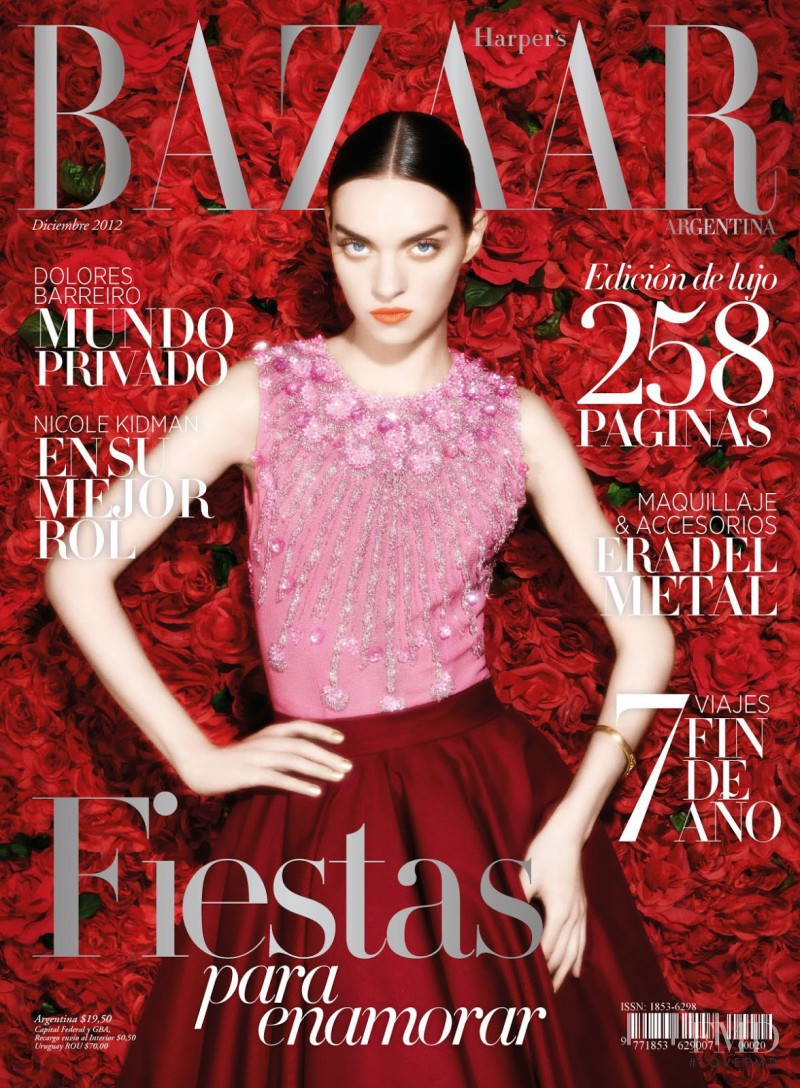 Magda Laguinge featured on the Harper\'s Bazaar Argentina cover from December 2012