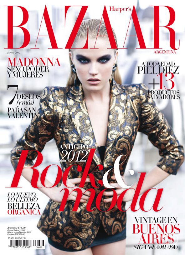 Dana Drori featured on the Harper\'s Bazaar Argentina cover from February 2012