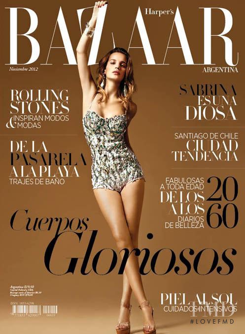 Sabrina Garciarena featured on the Harper\'s Bazaar Argentina cover from November 2012