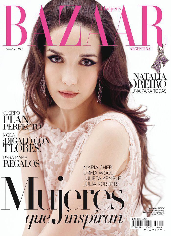 Natalia Oreiro featured on the Harper\'s Bazaar Argentina cover from October 2012