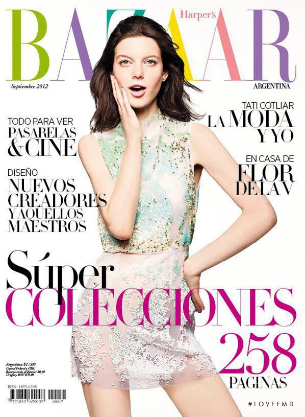 Tatiana Cotliar featured on the Harper\'s Bazaar Argentina cover from September 2012