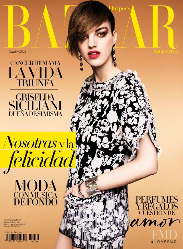 Naomi Preizler featured on the Harper\'s Bazaar Argentina cover from October 2013