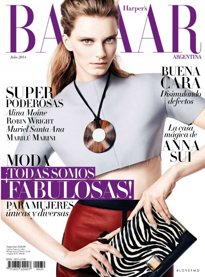  featured on the Harper\'s Bazaar Argentina cover from July 2014