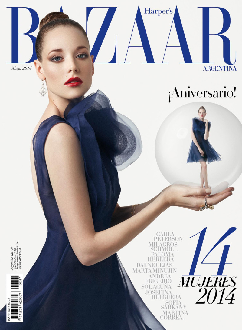 Valeria García featured on the Harper\'s Bazaar Argentina cover from May 2014