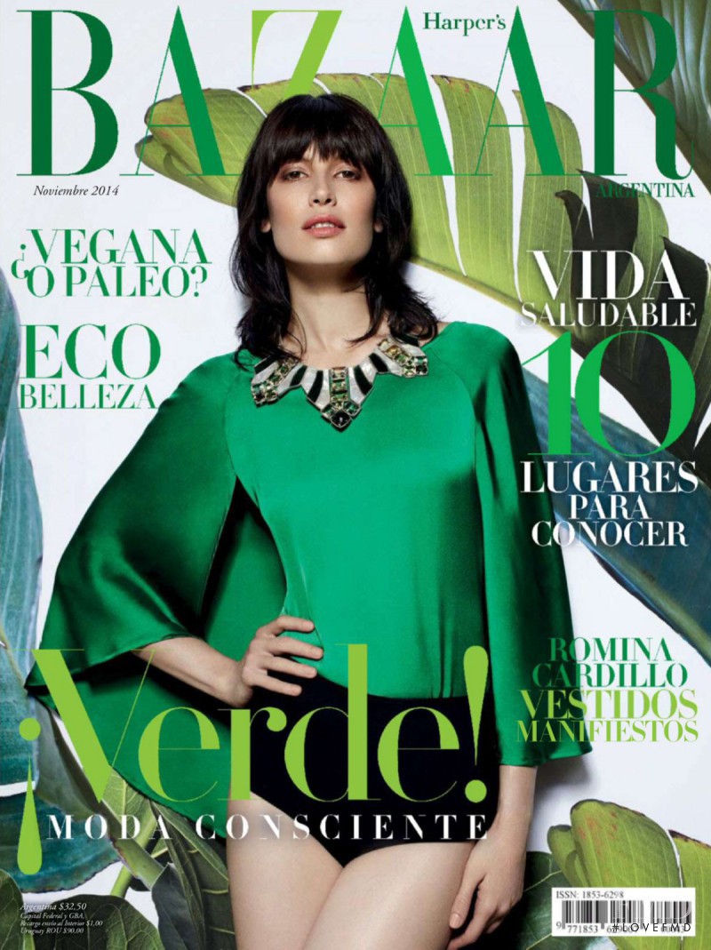Sabrina Ioffreda featured on the Harper\'s Bazaar Argentina cover from November 2014