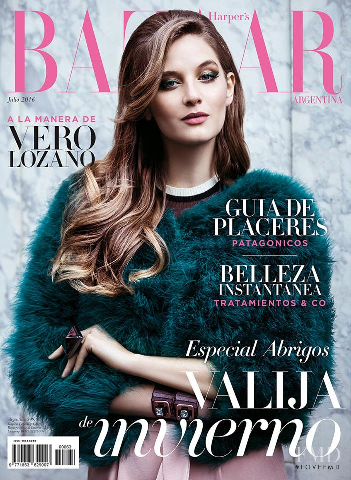 Melina Gesto featured on the Harper\'s Bazaar Argentina cover from July 2016