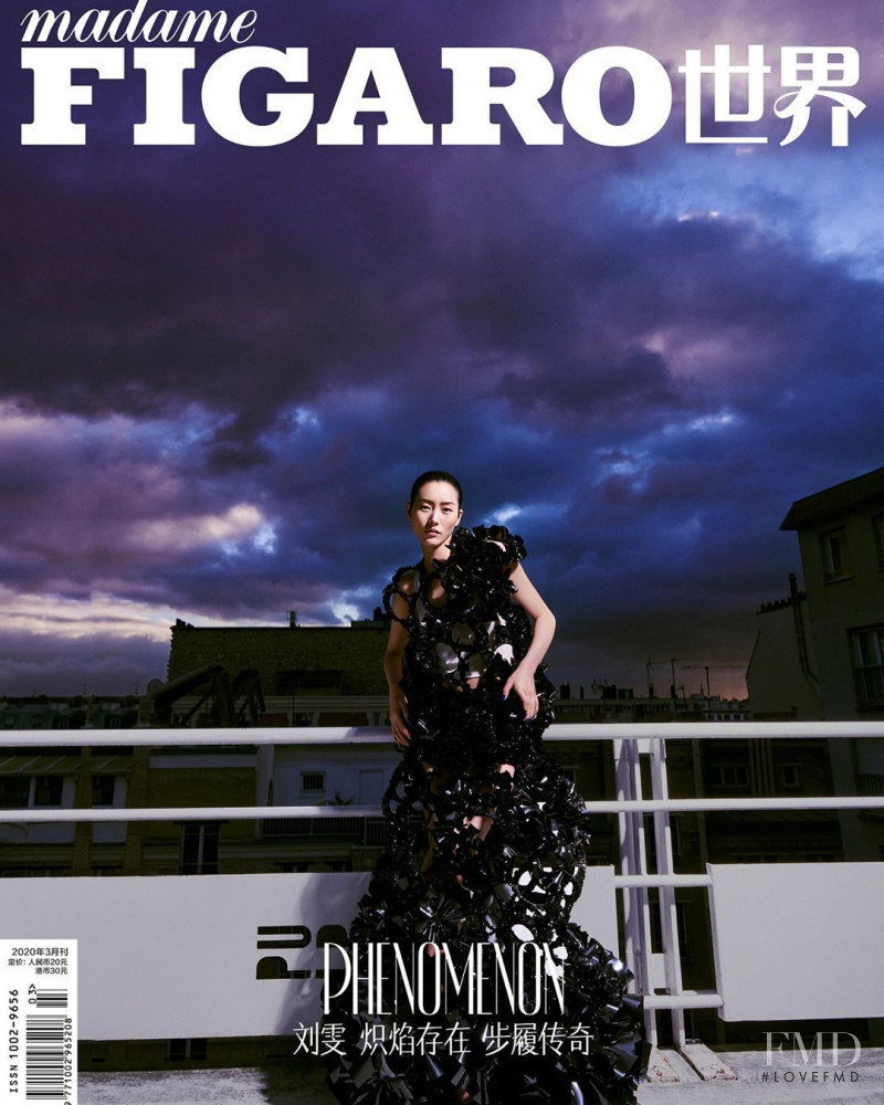 Liu Wen featured on the Madame Figaro China cover from March 2020