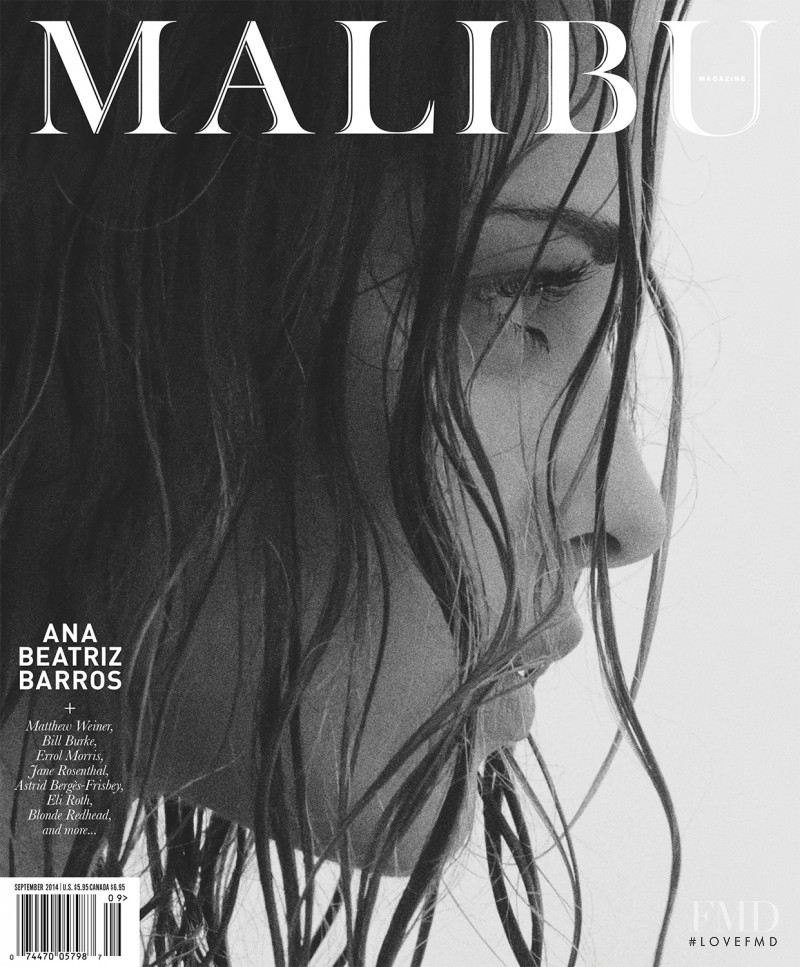 Ana Beatriz Barros featured on the Malibu Magazine cover from September 2014