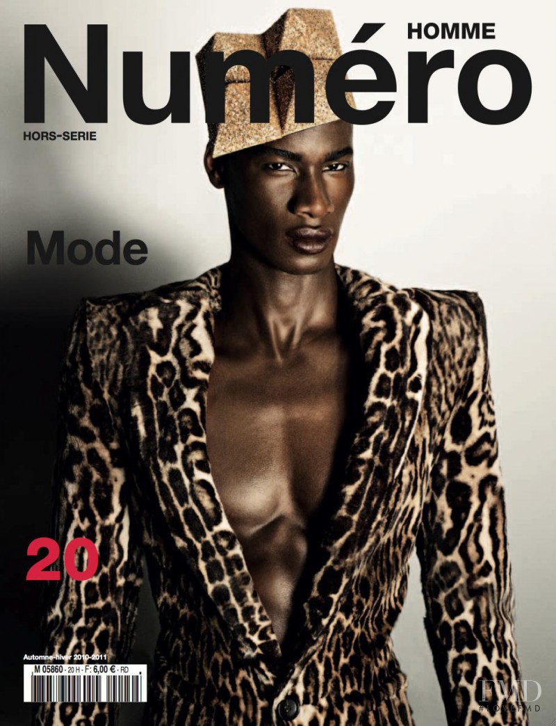 David Agbodji featured on the Numéro Homme cover from September 2010