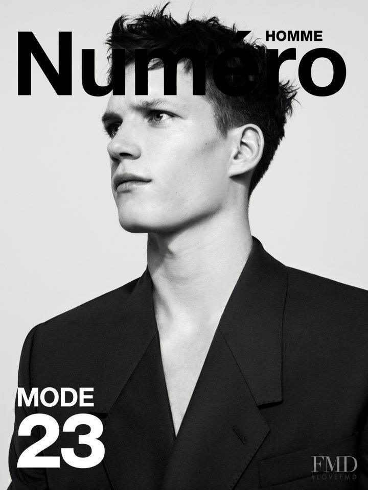 Florian Van Bael featured on the Numéro Homme cover from March 2012