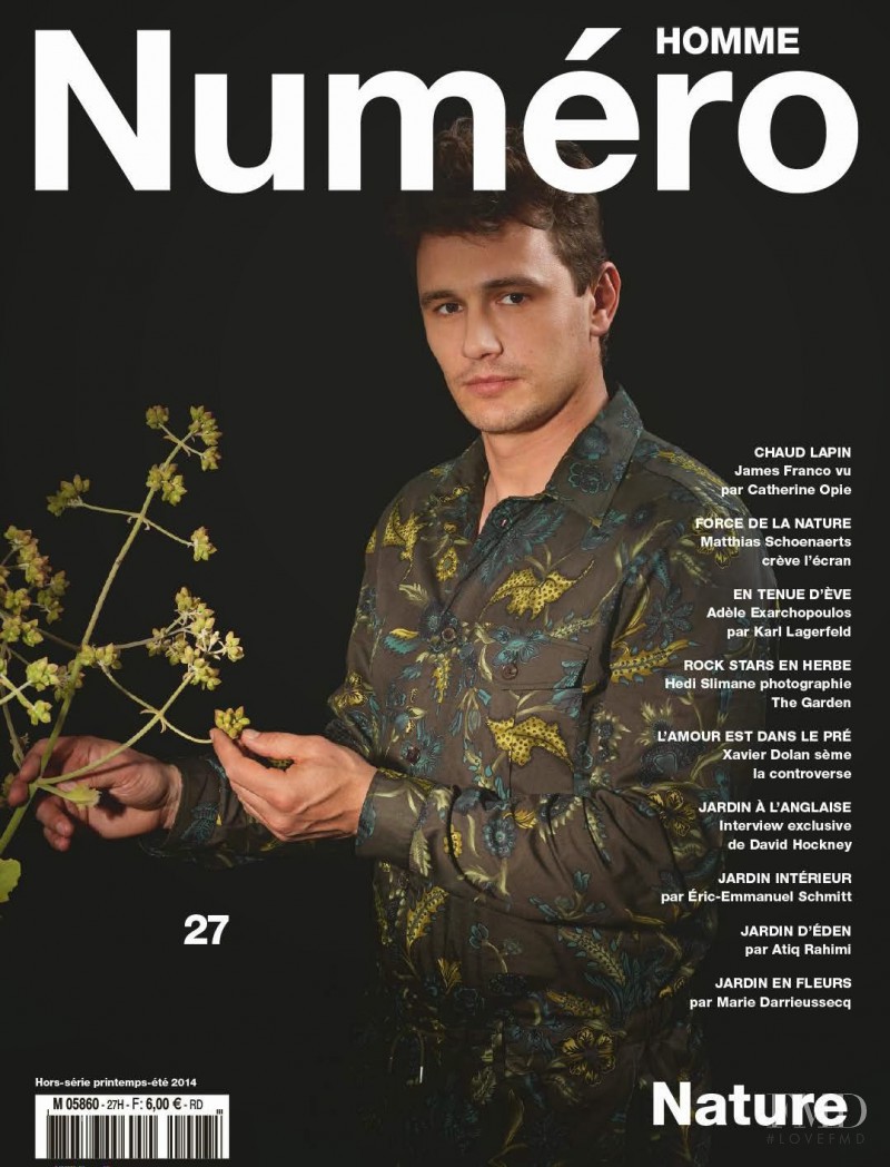 James Franco featured on the Numéro Homme cover from March 2014