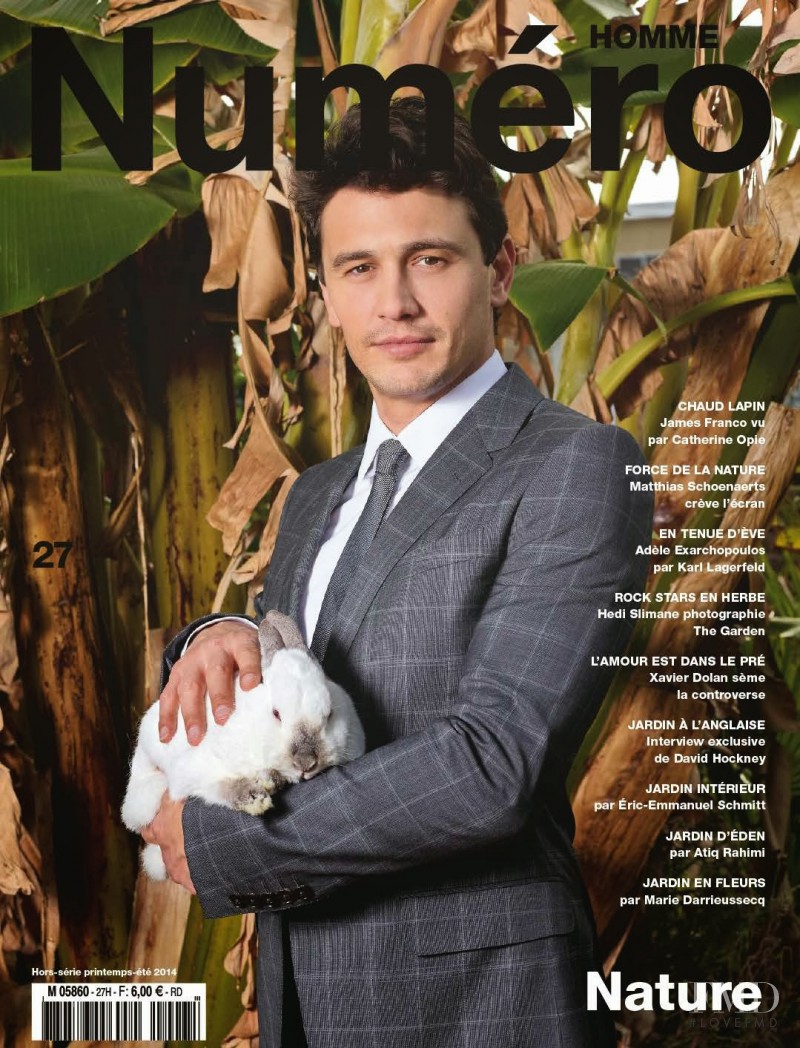 James Franco featured on the Numéro Homme cover from March 2014