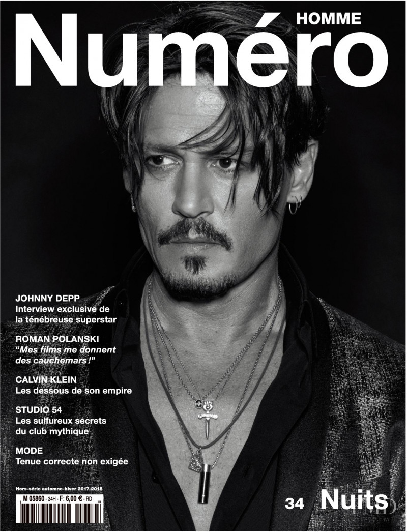 Johnny Depp featured on the Numéro Homme cover from September 2017