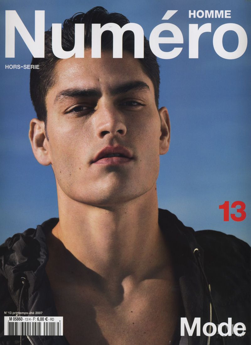 Tyson Ballou featured on the Numéro Homme cover from March 2007