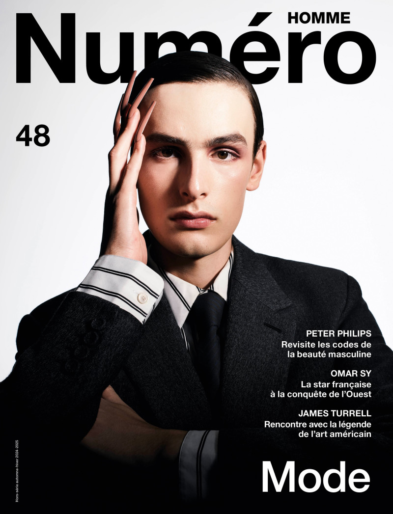 Milo Laudenbach featured on the Numéro Homme cover from September 2024