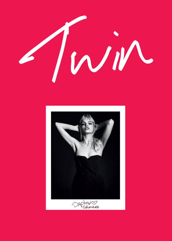 Daphne Groeneveld featured on the Twin Magazine cover from February 2013