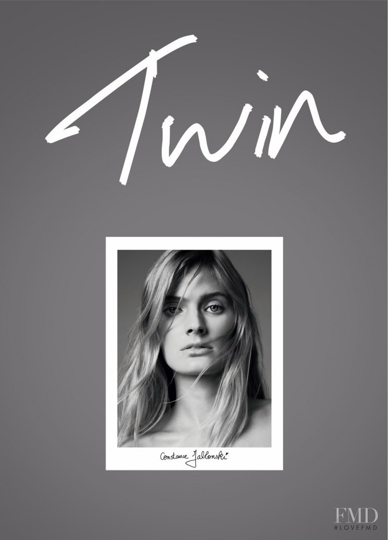 Constance Jablonski featured on the Twin Magazine cover from September 2013