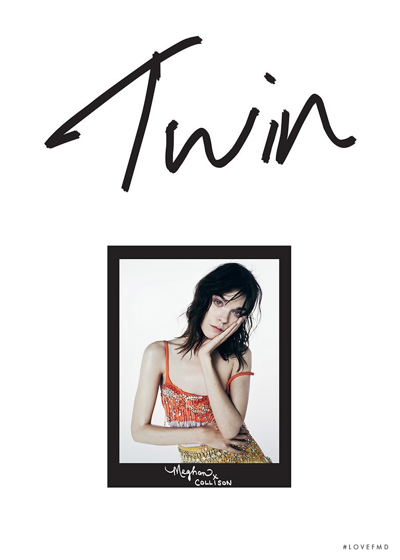 Meghan Collison featured on the Twin Magazine cover from March 2014